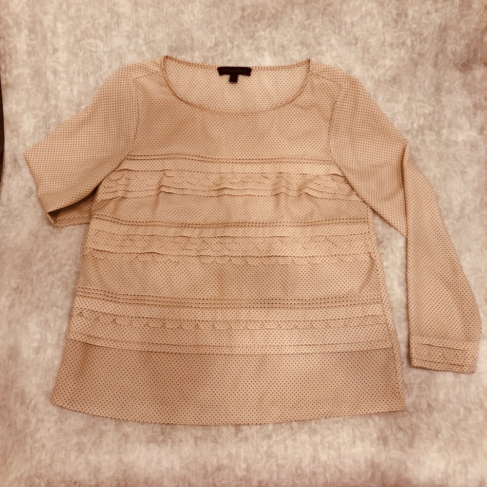 BANANA REPUBLIC Polka Dot Long-Sleeved Blouse